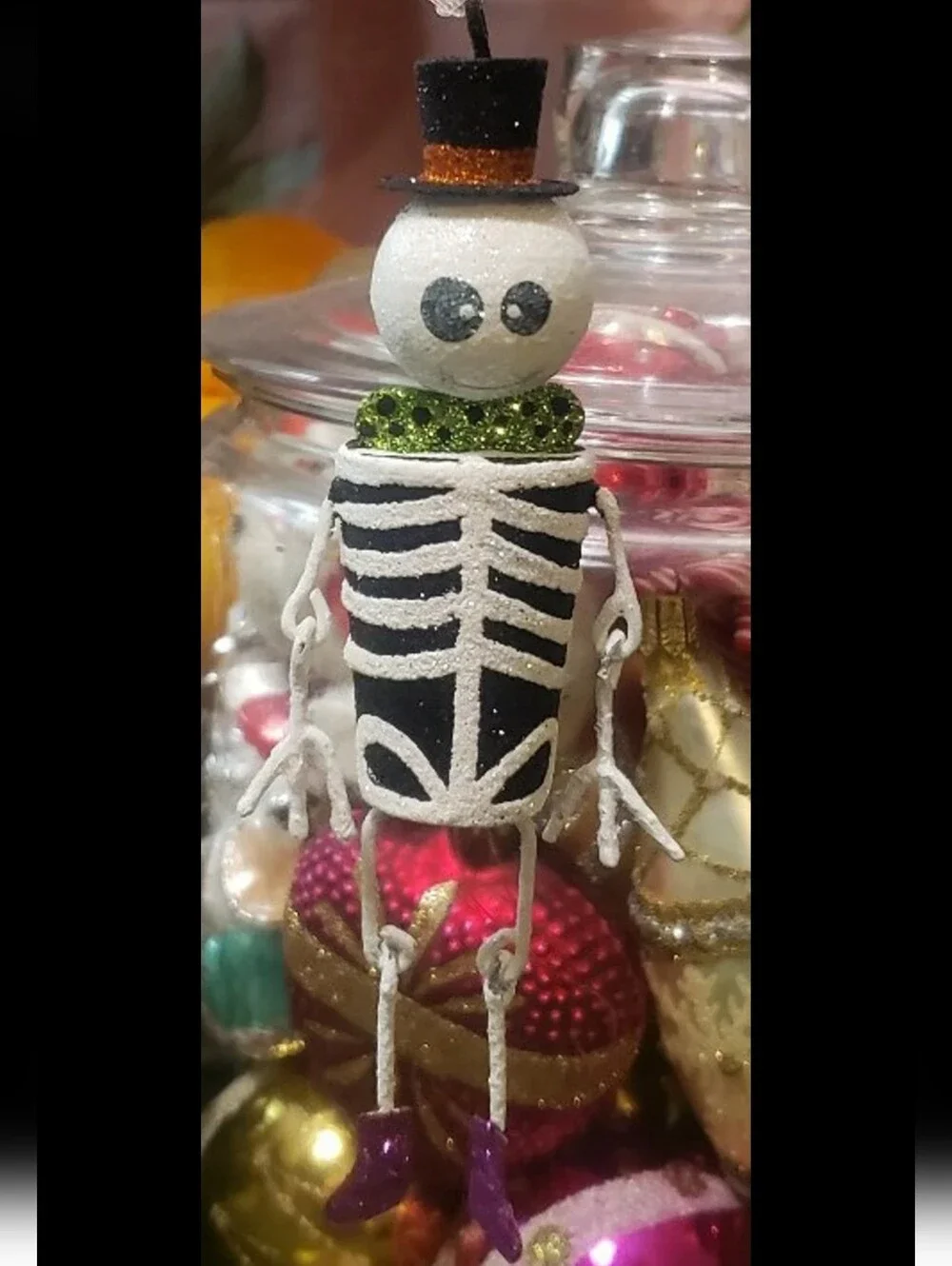 Pier One Day Of The Dead, Dia De Los Muertos Glitter Ornament